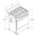 ESTUFA ACROS AFR-2110G GRIS 76Cm