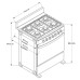 ESTUFA ACROS AFR-4010G GRIS-INOX 76Cm